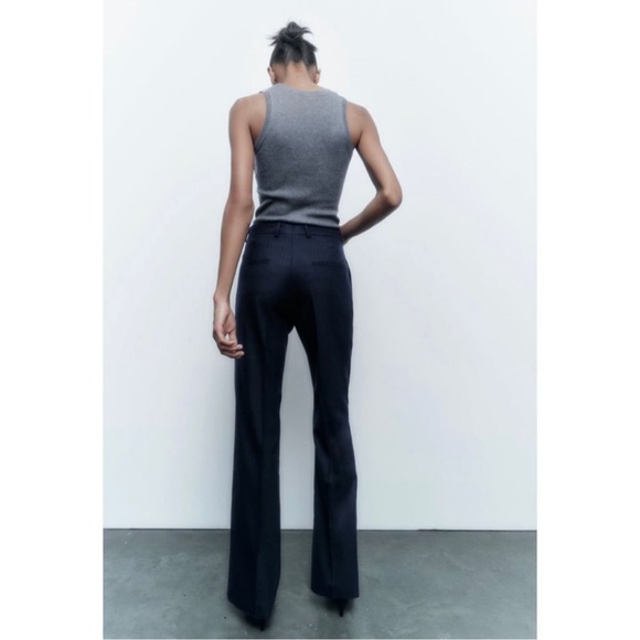 Zara Pinstripe Slim Fit Pants - Picture 4 of 9